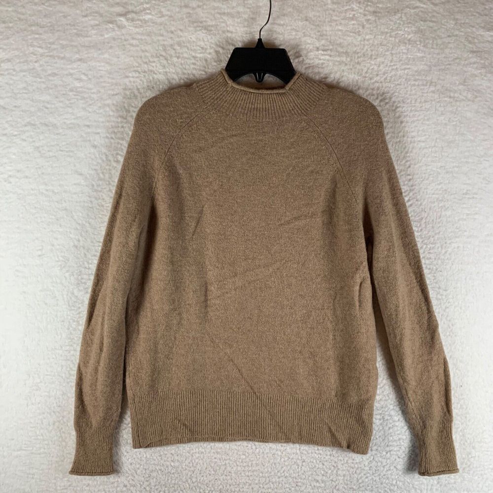 J.Crew Womens Long Sleeve Roll Mock Neck Wool Alpaca Stretch Pullover Sweater XS
